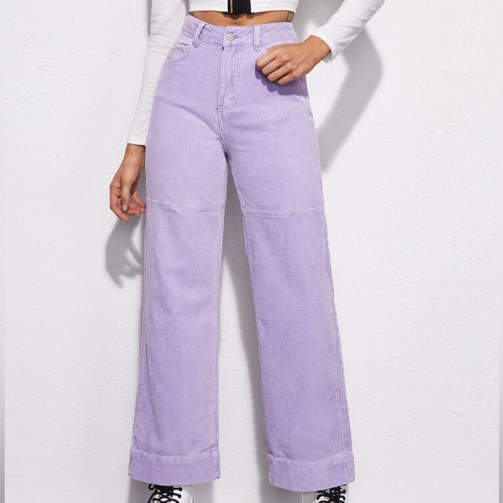 SHEIN PURPLE CORDUROY PANTS